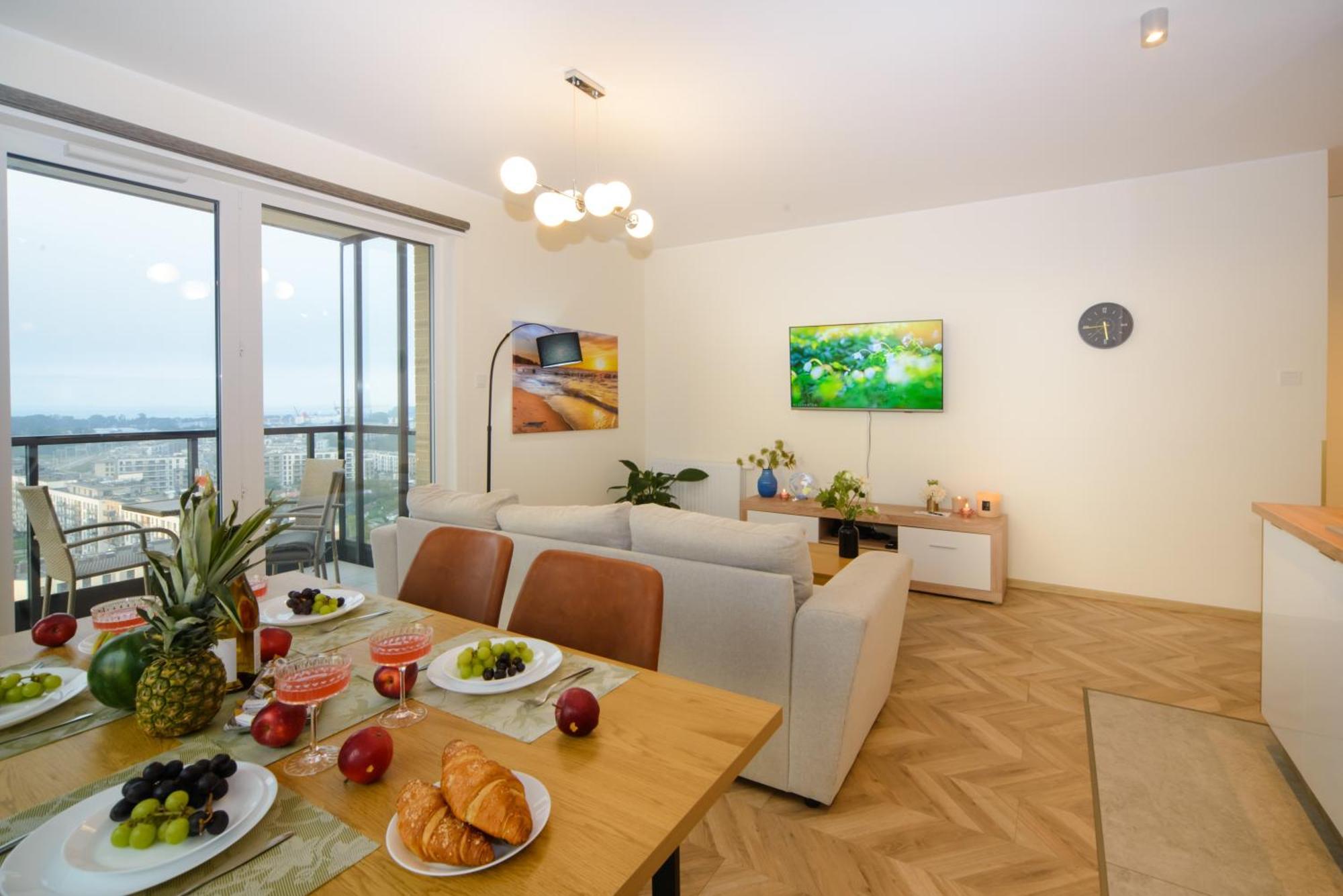 Maya's Flats & 100 Sea View - 3 Pokojowy Na Letnicy Apartment Danzig